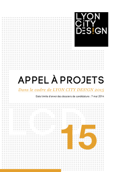 Appel à projets - Lyon City Design