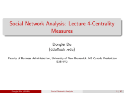 Lecture 4-Centrality Measures