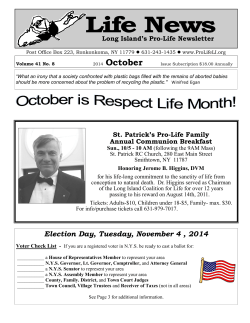 October 2014-C - Long Island Coalition For Life