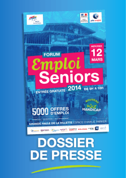 DOSSIER DE PRESSE - Forum Emploi Seniors