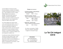 Le Tai Chi intégral CK10