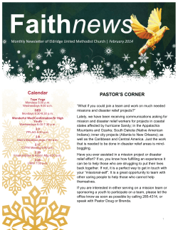 February 2014 Newsletter - Eldridge United Methodist Church