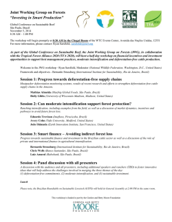 Joint Working Group on Forests - Global Roundtable for Sustainable