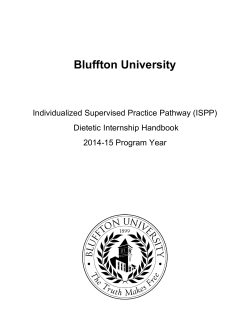 Internship handbook - Bluffton University