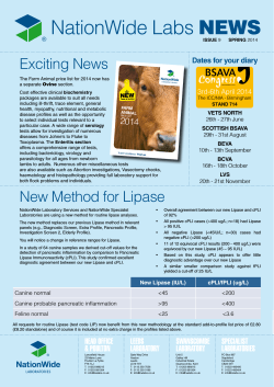 SPRING Newsletter 2014 - Nationwide Laboratories