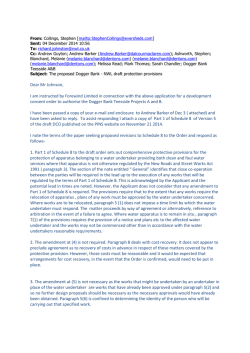 Dear Mr Johnson, I am instructed by Forewind Limited in connection