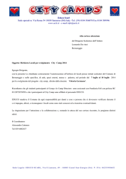 Educo Scarl Sede operativa: Via Roma 54 18038 Sanremo (IM) Italy