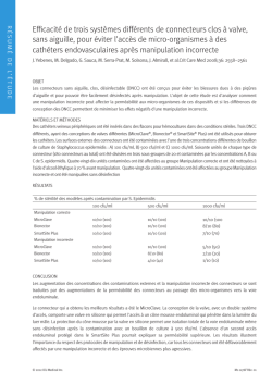 Efficacit&eacute; de trois syst&egrave;mes diff&eacute;rents de connecteurs