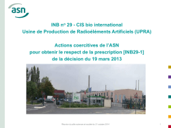 INB no 29 - CIS bio international Usine de Production de