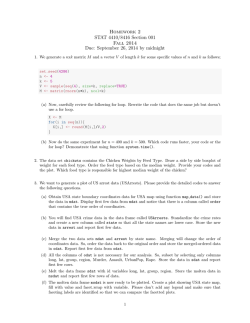 Homework 2 STAT 4410/8416 Section 001 Fall 2014 Due
