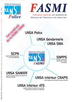 UNSA Police UNSA Gendarmerie UNSA SMA SNPPS UNSA