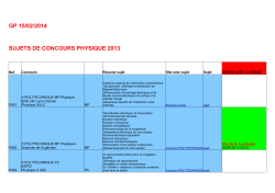 sujets de concours physique et chimie