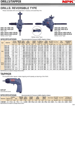NPK Catalogue/tapper - Kestrel Equipment Limited