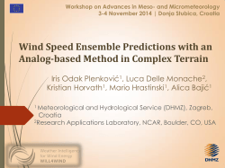Wind speed ensemble predictions with an analog