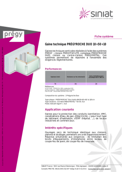 Fiche systeme Gaine technique PREGYROCHE DUO 105010