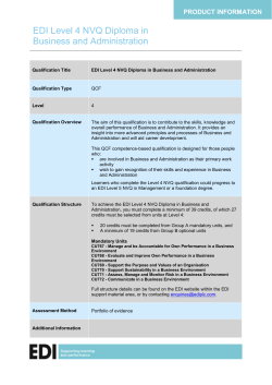 EDI Level 4 NVQ Diploma in Business and Administration