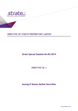 Issuing of Money Market Securities