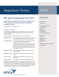 Regulatory Notice 14-44