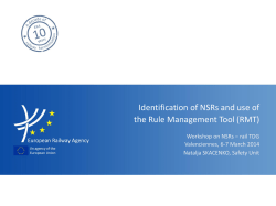 Identification of NSRs and use of the Rule - ERA