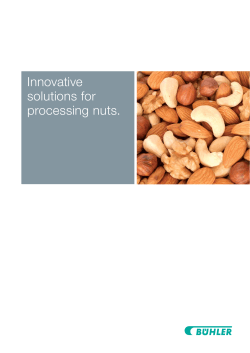 Innovative solutions for processing nuts. - Brochure Overview