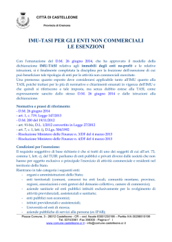 imu-tasi per gli enti non commerciali le esenzioni