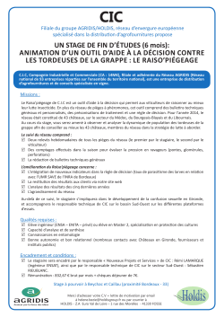 Stage raiso piegeage CIC