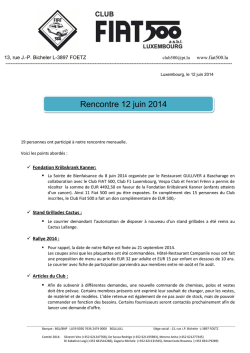 Rencontre 12 juin 2014