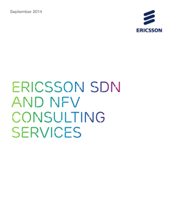 Ericsson SDN and NFV Consulting Services