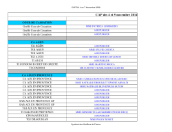 CAP des 4 et 5 novembre 2014