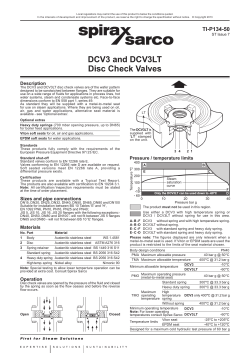 DCV3 and DCV3LT Disc Check Valves