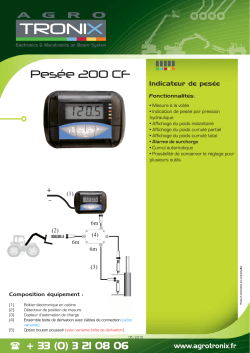 Pesée 200 CF - AgroTronix