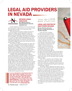 LEGAL AID PROVIDERS IN NEVADA
