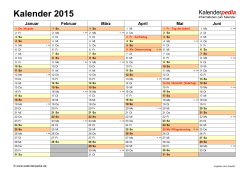 Kalender 2015 - Gasthaus Zur Post Schwarme