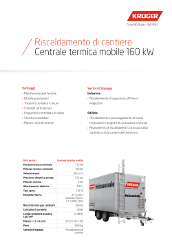 Riscaldamento di cantiere Centrale termica mobile 160 kW