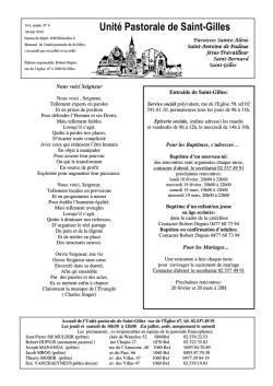 F&eacute;vrier 2014 (PDF) - UNITE PASTORALE DE SAINT