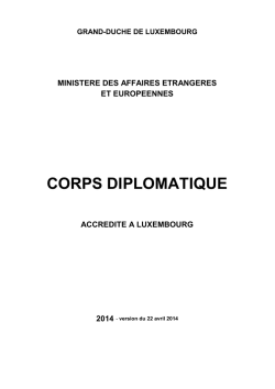 Annuaire diplomatique au 22.04.2014