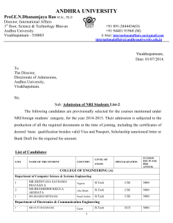 Admission of NRI Students List-2