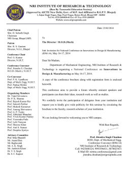 Invitation for the Conference