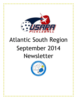 Atlantic South Region September 2014 Newsletter