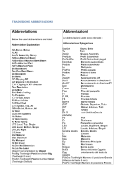Abbreviations Abbreviazioni
