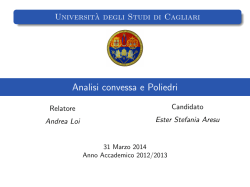 Analisi convessa e Poliedri