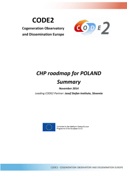 CHP Roadmap for Poland (summary in english)