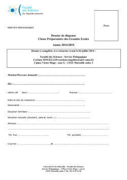 Dossier de dispense Classe Pr&eacute;paratoire des Grandes Ecoles