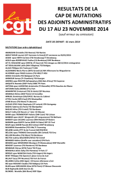 CAP adjoints administratifs novembre 2014