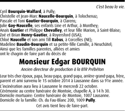 Monsieur Edgar BOURQUIN