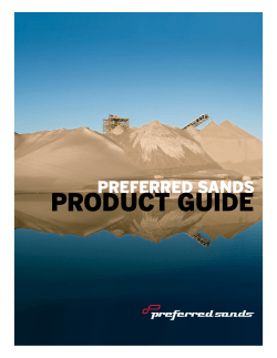 PrOdUCT GUIde - Preferred Sands