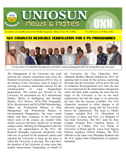 nuc conducts resource verification for 8 pg programmes