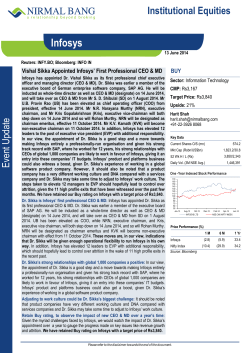 Infosys - Nirmal Bang