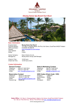 download hotel fact sheet - Muang Samui Spa Resort,Muang Samui