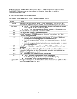 i For Protocol Update of: NRG-HN001, Randomized Phase II and